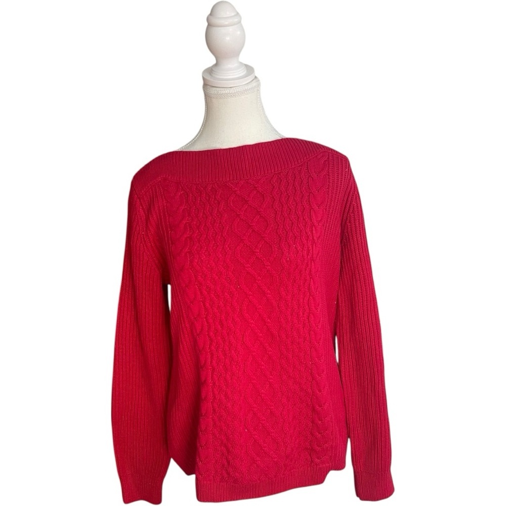 Tommy Hilfiger Cable Knit Sweater Scarlet Red